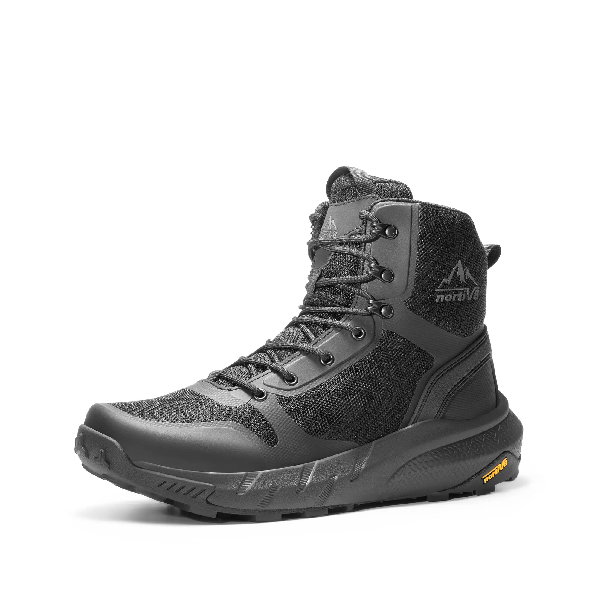NORTIV 8 Breathable Mesh Tactical Patrol Boots, Closed Toe Black