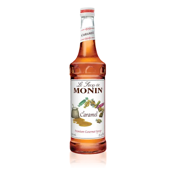 Monin Caramel Coffee Syrup - Bottle (750mL) for Specialty Beverages, Non-GMO, Dairy and Gluten-Free