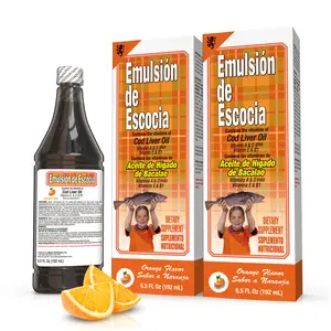 EMULSION DE ESCOCIA - Cod Liver Oil Orange  **(New)** 15.3 Fl Oz (2 Pack)