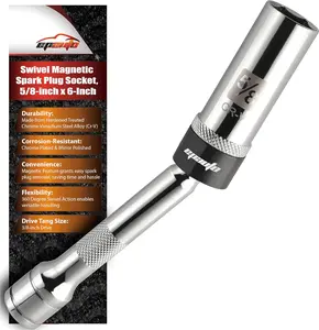 Swivel Magnetic Spark Plug Socket, 6 point 5/8-inch x 6-Inch