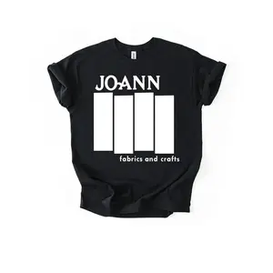 Unisex TShirt Featuring Joann Fabric Flag On Black Punk Satire Design Suitable For Crafters Sizes S To Xl