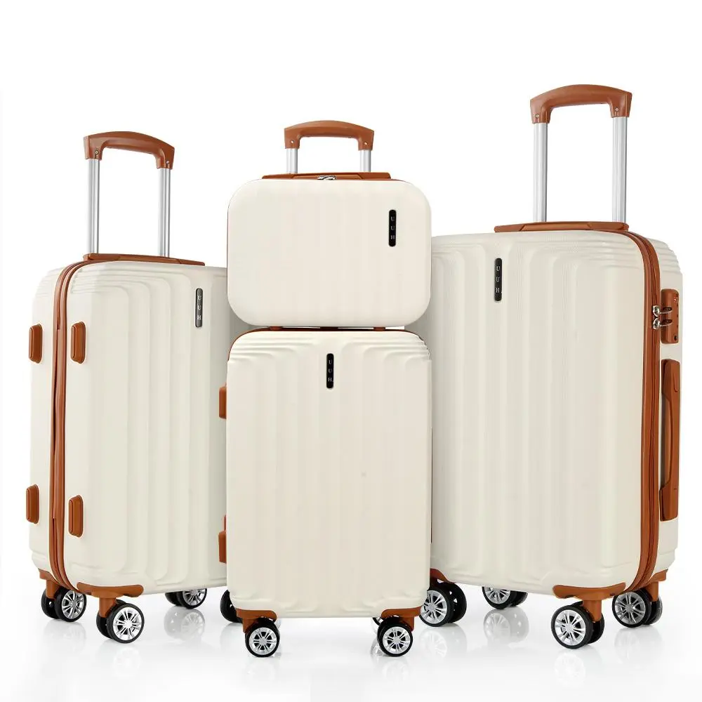 UUH Luggage Sets(3pcs/4pcs/6pcs/7pcs/8pcs) with TSA Locks - Suitcase for Travel, Hardshell Luggage Spinner Wheels Lightweight
