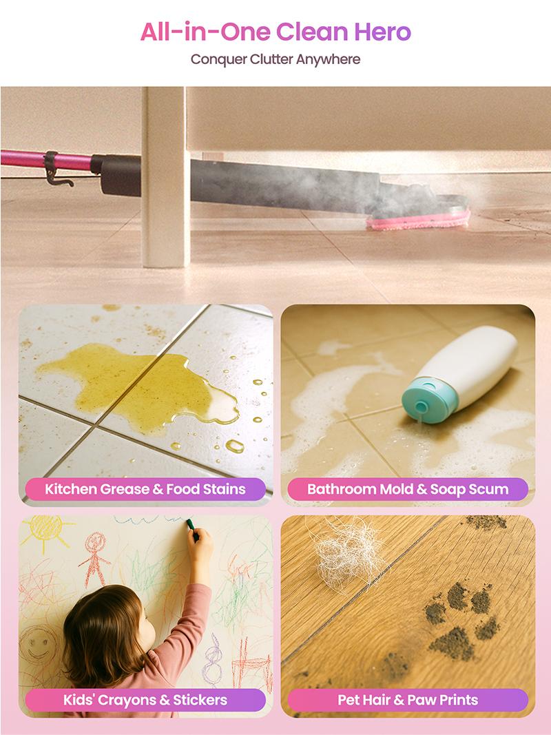 Schenley 6-Pack Microfiber Pads for Steam Mop Cleaner, Washable and Reusable Replacement Mop Pads, Cleaning Accessories Compatible with Schenley Steam Mop SLFCSM054