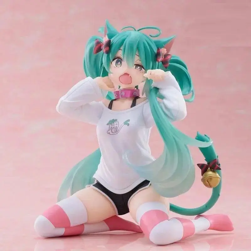 Anime Hatsune Miku Figure Cute Cartoon PVC Model,t Collectible Action Figure for Women Girls Teens Fans Gift