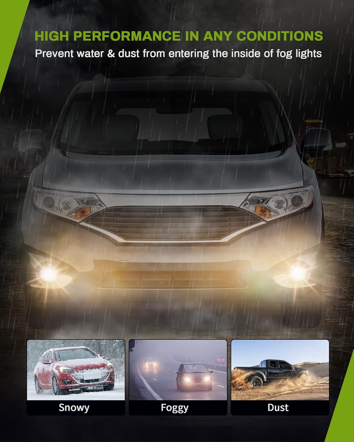 YITAMOTOR Fog Lights Compatible with 2011-2015 Rogue/09-14 Cube Murano/11-14 Juke/Quest/07-12 Versa, Infiniti 08-12 EX35/06-12 FX35/09-13 FX50/11-12 G25/10-13 G37/11-13 M37 M56/2012 M35h/11-12 QX56