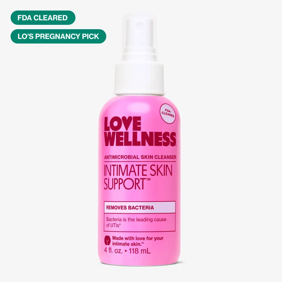Love Wellness Intimate Skin Support™  – FDA-Cleared Hypochlorous Acid Intimate Cleanser Spray for Women | Lady Hygiene Products | Fragrance Free | pH Balanced | 4 fl oz