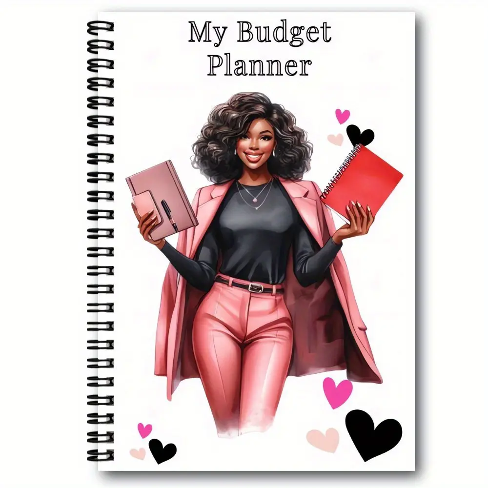 1 Budget Planning Spiral Notebook - Monthly Financial Organizer, Budgeting, Savings, Debt and Expenditure Tracking, Efficient Budget Management Log, Professional Style, Durable Binding
