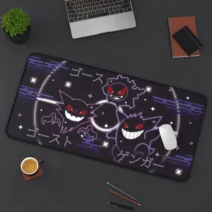 Ghost MousePad, Desk Mat, XXL Extended Mousepad, Giant Mouse Pad, Large Gamer Pad, Gift for PKM and Anime Fans, TCG Playmat Evolution