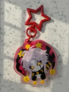 Pierrot Freak Circus Pierrot keychain Creepy Cute Alt Circuscore Collectible | Gothic Kawaii