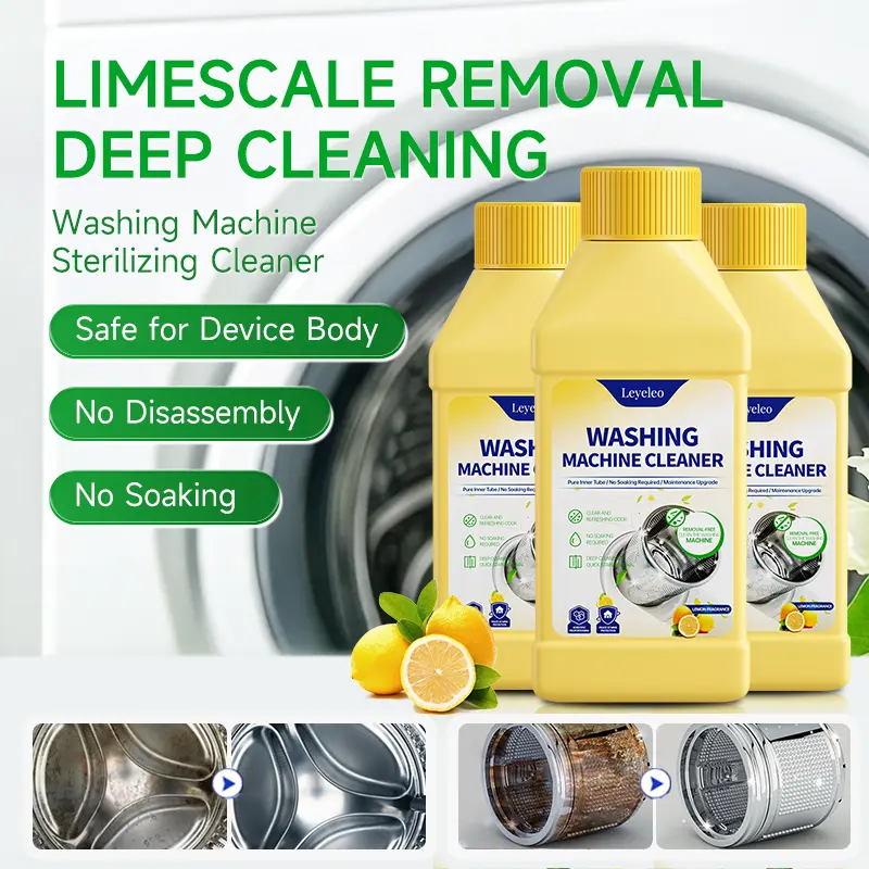 Washing Machine Deep Cleaner - Heavy-Duty Cleaning Solution for Interior Care, Eliminating Stubborn Grime, Mold & Musty Odors, Safe for All Laundry Machines, Inside Washer