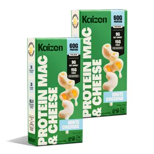 Kaizen Low-Carb High-Protein White Cheddar Mac & Cheese – 24g Protein, 9g Net Carbs, Gluten-Free, Keto-Friendly