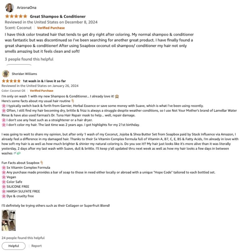 Soapbox Coconut & Shea Hydrating Haircare Essentials- Deep Moisture & Shine, Perfect for Dry & Curly Hair-Shampoo, Conditioner Bundles with Mane tamer