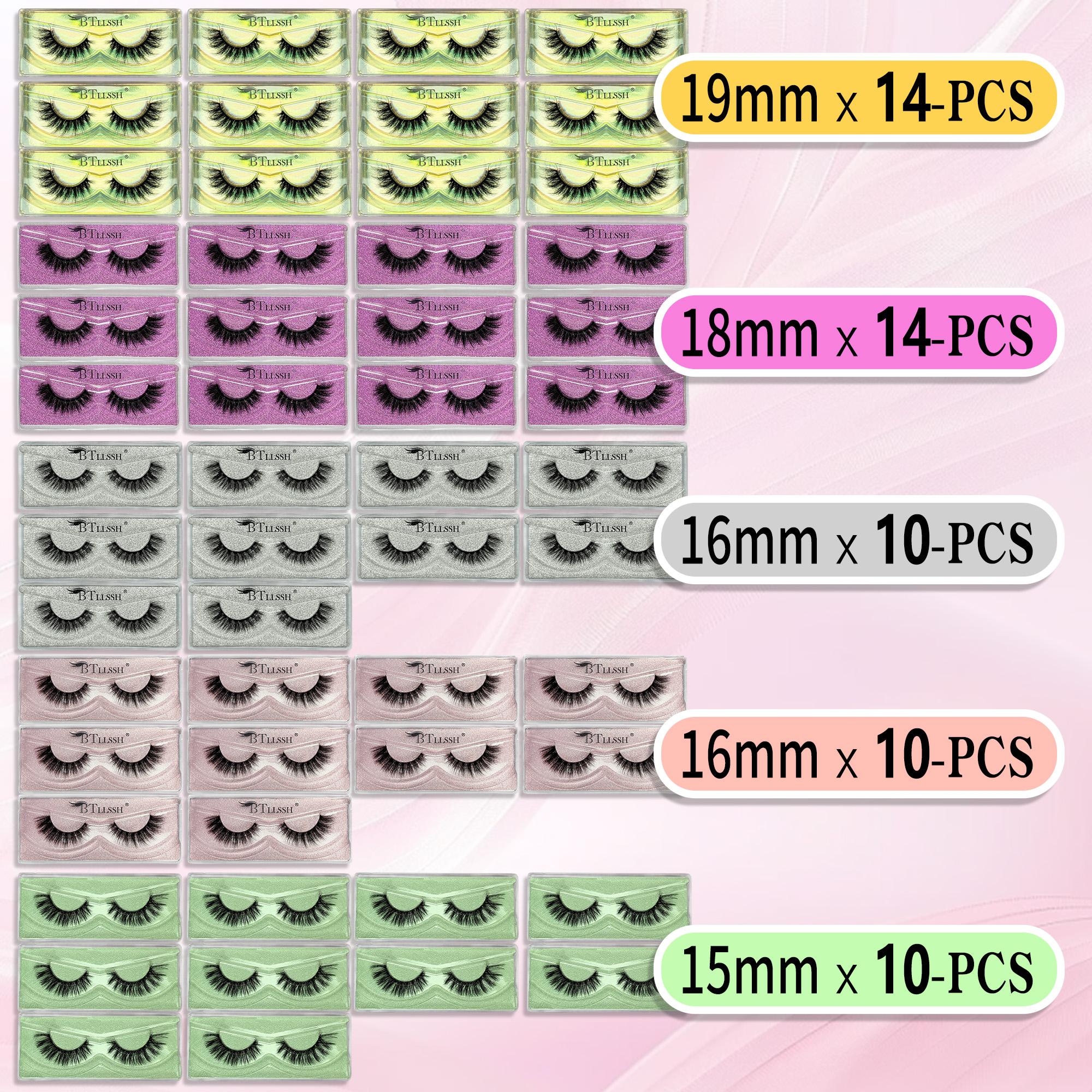 NO.15 BTllssh 58 Pairs Lashes Live stream exclusive Bulk Wholesale Fake Eyelashes 3D Lashes Pack Natural Cosmetic Makeup for Enhanced Look