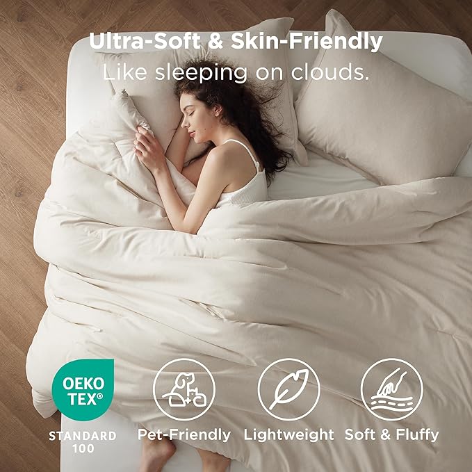 Raybee King Size Comforter Set for Bedroom - Pastel Blue Soft Comforter for Queen Size,Cationic Dyed Bed Set, 3 Pieces, Breathable Lightweight Fluffy Bed Sets with 1 Comforter and 2 Pillow Sham Raybee King Size Comforter Set for Bedroom - Pastel Blue Soft Comforter for Queen Size,Cationic Dyed Bed Set, 3 Pieces, Breathable Lightweight Fluffy Bed Sets with 1 Comforter and 2 Pillow Sham