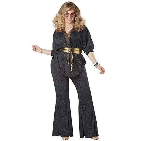 Black Metallic Disco Dazzler - 1970's - Costume - Women - Plus Size - 3 Sizes