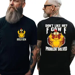 Trek Gear Lab  T-Shirt  Bold Gen X Shirt F Caw F Gen X Problem Solved Sizes For Men Women Organic  Round Neck Short Sleeve Tshirt Universal Fit Menswear Streetwear Top