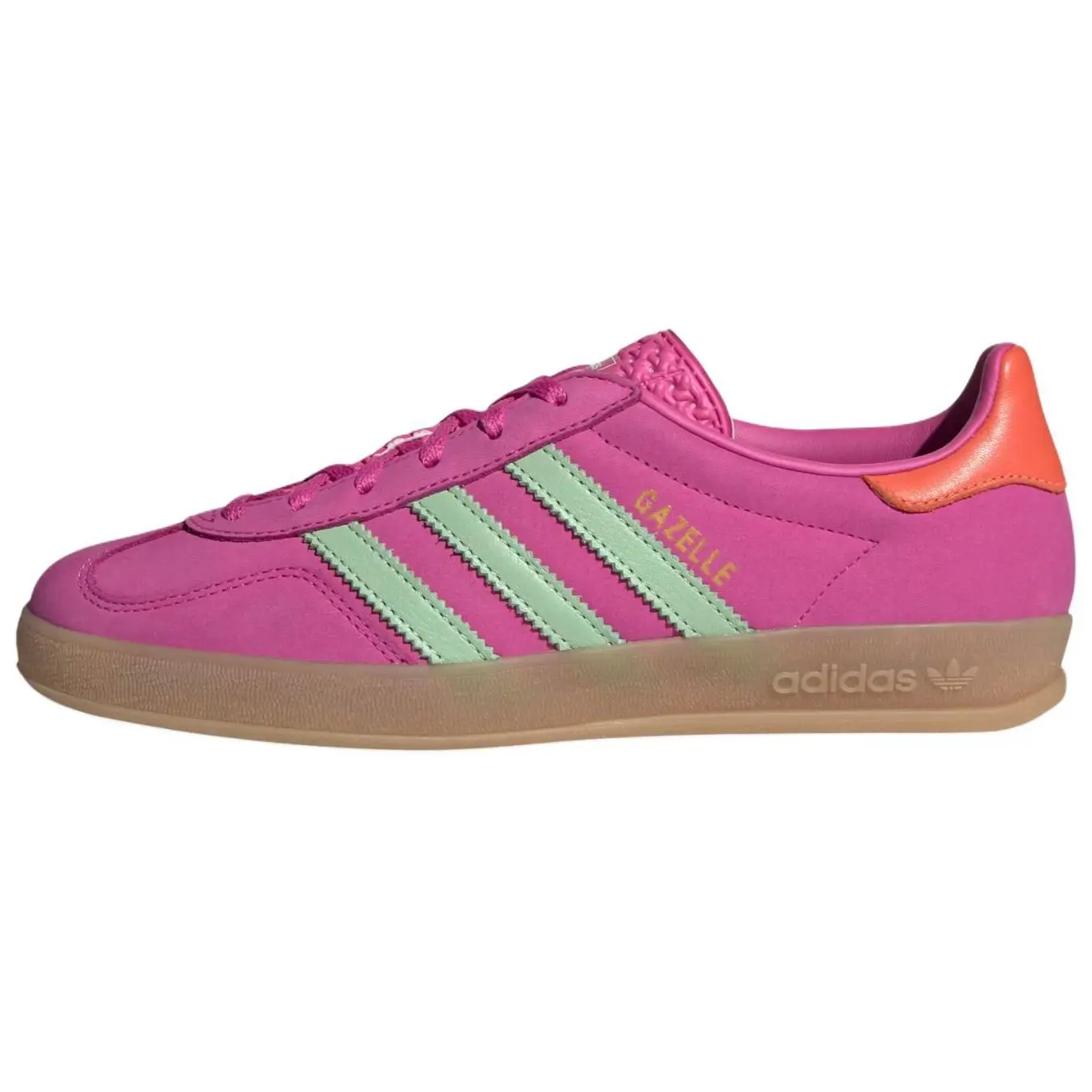 Gazelle Casual Sports Shoes - Indoor Footwear, Semi Lucid Fuchsia Green Sneaker