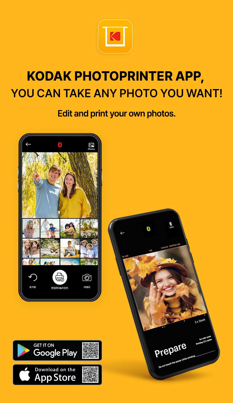 KODAK Mini 3 ERA 4PASS Portable Photo Printer (Printer + Initial 8 Sheets + 60 Sheets)