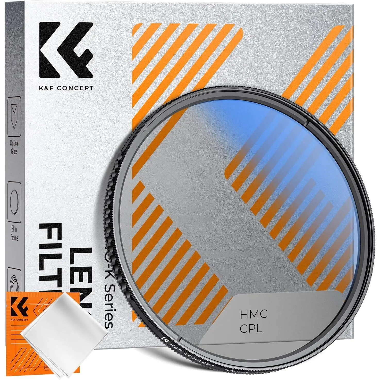 K&F CONCEPT 67mm Circular Polarizer Filter for Digital Cameras, Ultra-Slim 18 Multi-Coated AGC Glass Camera Lens Accessory with Cleaning Cloth (K Series), Ideal for Blue Sky Photography, Color Enhancement, Accessories, Digital Camera