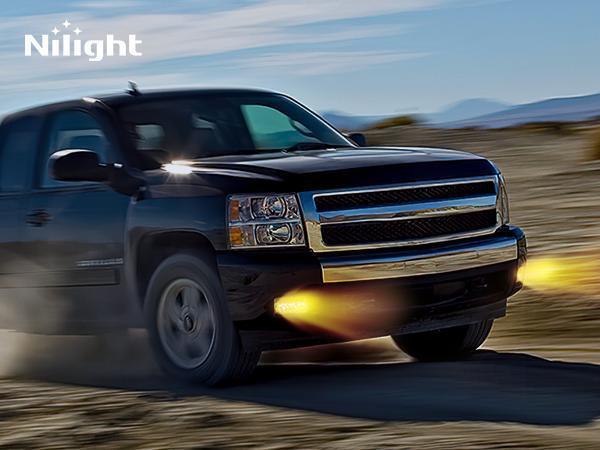 Nilight Fog Light Assembly Compatible with 1999 2000 2001 2002 Chevy Silverado 1500 2500 2001-2002 3500 Chevy Silverado 2000-2006 Suburban Tahoe