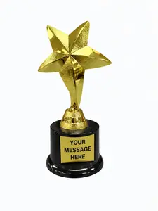 Custom Trophy Victory Personalized Award Add Any Text Funny Gift Office Birthday Party 7 Inches Tall Full Color Print Durable Lightweight