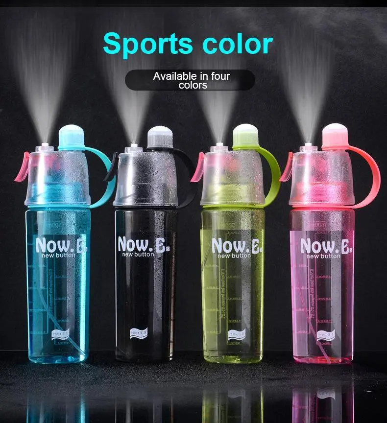 Sports Spray Multi-Function Water Bottle - Food Grade Material, 1-Button Cool Down, 4 Color Options, Ideal for Fitness & Everyday Use