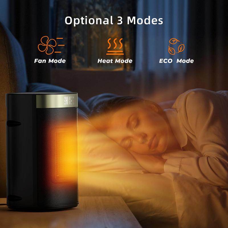 Space Heater 1500W, Fast Heating & Energy Saving Portable Electric Heater with Remote for Indoor Use, 5 Modes Adjustable Thermostat 24H Timer, Safe Quiet for Bedroom Office Home Use Space Heater 1500W, Fast Heating & Energy Saving Portable Electric Heater with Remote for Indoor Use, 5 Modes Adjustable Thermostat 24H Timer, Safe Quiet for Bedroom Office Home Use