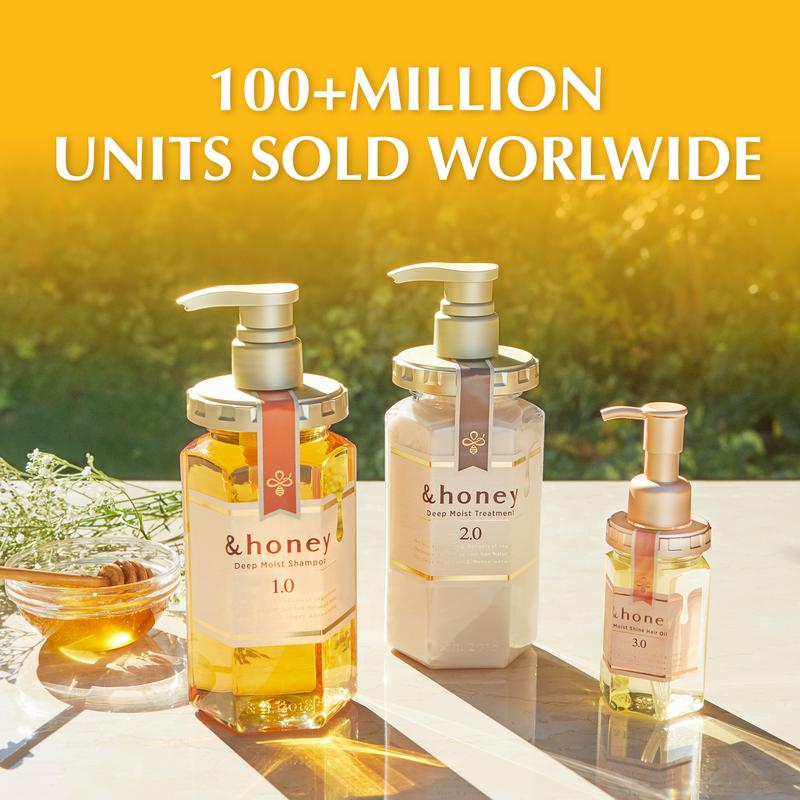 &honey Deep Moist Duo - Shampoo 1.0 + Treatment 2.0, Honey-Infused Hydration Set for Dry Hair