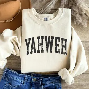 Yahweh Sweatshirt/T-Shirt,Christian Tee,Spiritual Outfit,Church Sweatshirt, Prayer Gifts, Gift For Believer, Religious Shirt, Faith Over Fear, M2335