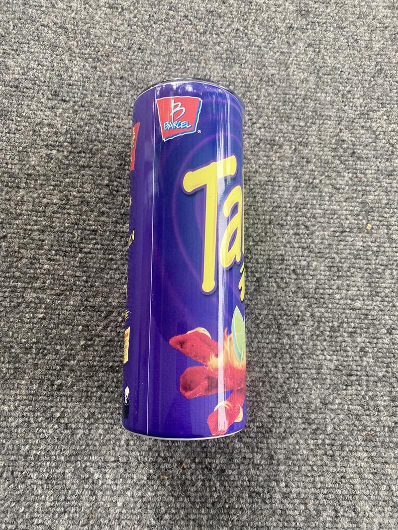 Takis Tumblers 20 Oz Skinny Straight, Stainless Steel Tumbler Come with straw and rubber bumper!
