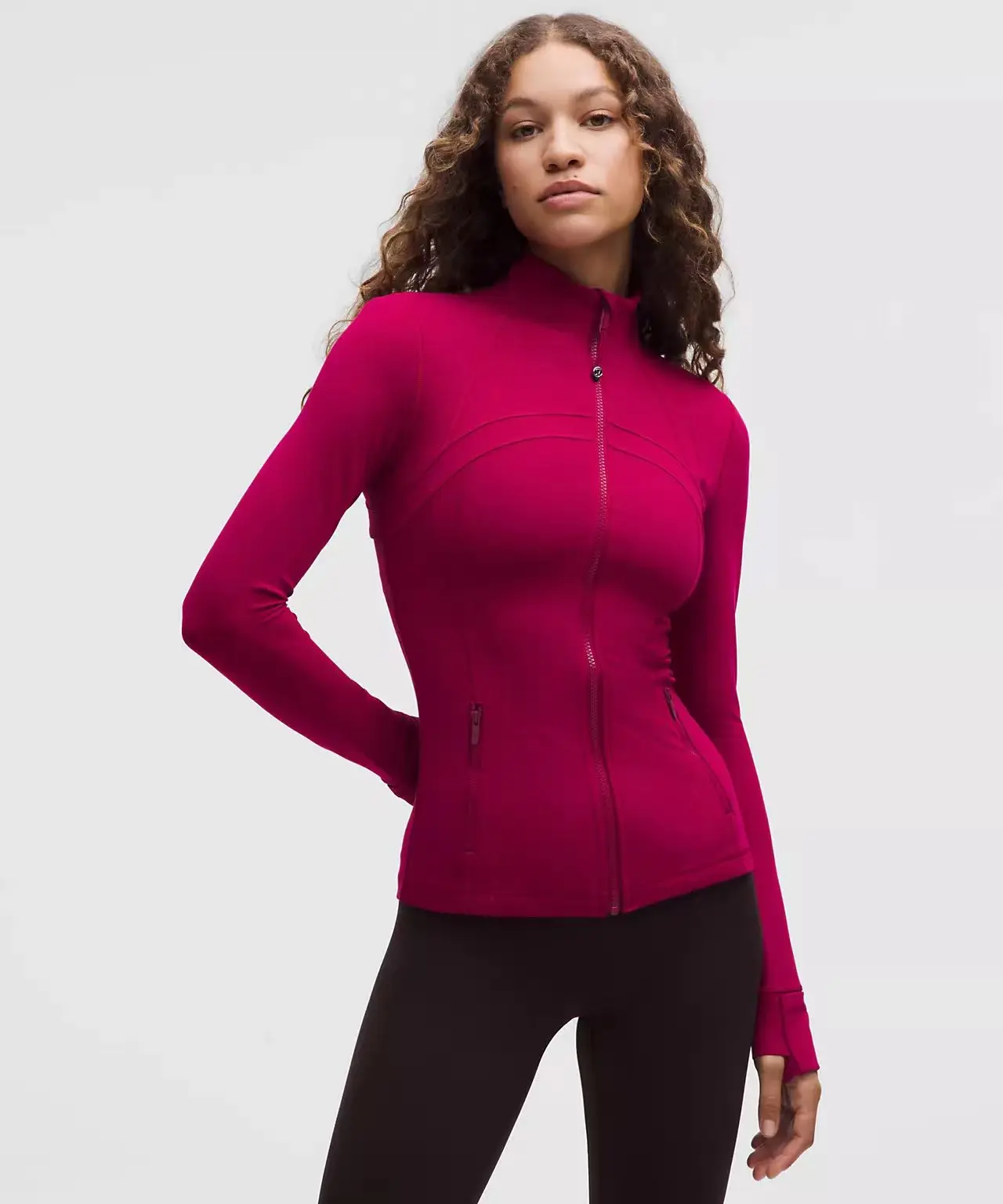 Lululemon Women's Define Nulu Jacket | Rumble Berry Contemporary Crop & Modern Cut | Sweat-Wicking Gym Outerwear, Female, Valentine's Day, Sporty Chic, Wear-Alone Coat, Crop Top, Workout Style Women's Sports Jacket, All Seasons, Cropped