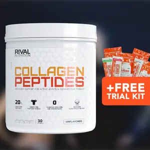 RIVAL NUTRITION Collagen Peptides Powder - Unflavored - 20g Grass Fed Bovine Peptides | Gluten Free, Keto & Paleo Friendly - Supports Hair, Skin, Nails, Joint & Connective Tissue Health