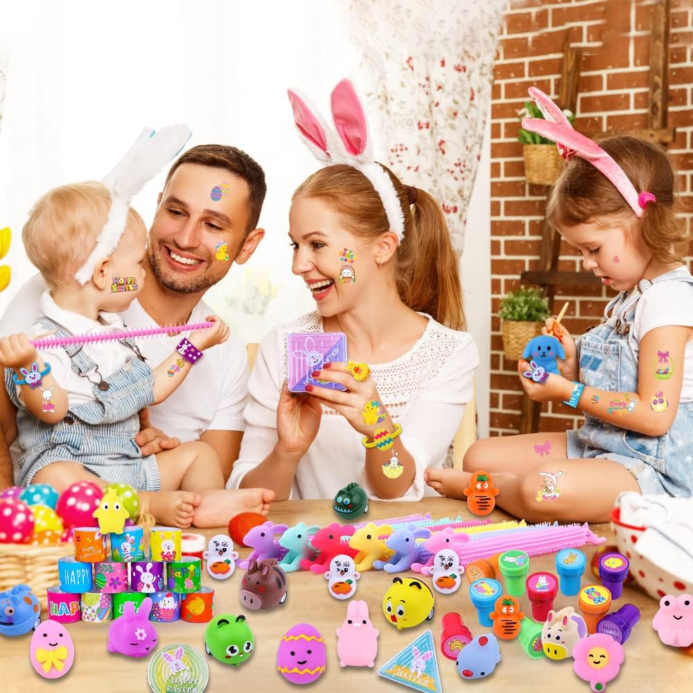 73‑Piece Easter Party Favors Bulk Set — Easter Basket Stuffers, Egg Fillers & Goodie Bag Toys for Kids, Classroom Prizes, Easter Egg Hunt Gifts for Girls & Boys