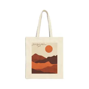Faith Inspired Cross Design Tote Bag | Christian Scripture Canvas Tote