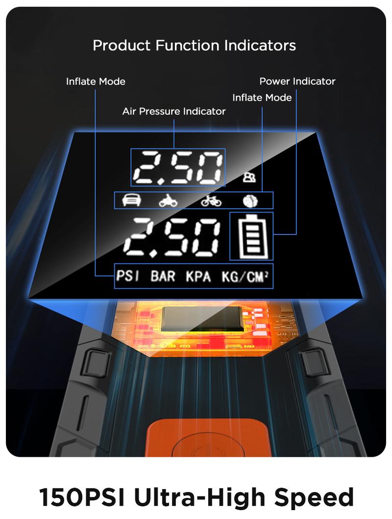 Junsun 500A Car Jump Starter 8000mAh Power Bank Portable Air Compressor 12V Starting Device for Car Battery Emergency Starter
