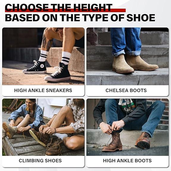 Invisible Height Increase Insoles Up to 6cm, Discreet Adjustable Heel Lifts, Breathable Shock Absorbent Insoles for All-Day Comfort & Confidence