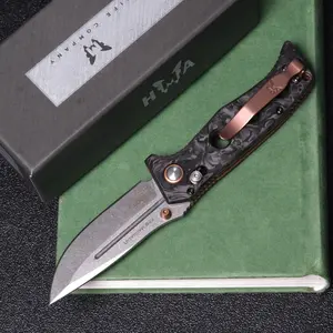 BM273 tactical folding knife, advanced carbon brazing handle, CMP high hardness blade, outdoor camping driving  EDC knife, total length of 20 centimeters, weight of 110 grams, best gift.