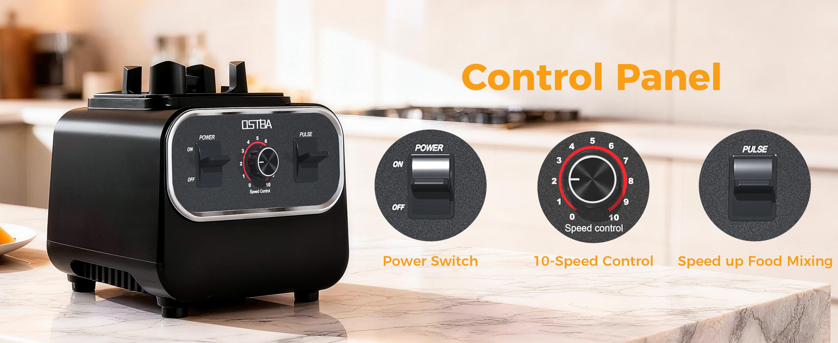 OSTBA Blenders for Kitchen with 68Oz, 1600W Blender for Smoothies, 10 Speeds BPA-Free Countertop Professional Blender for Ice Crushing, Frozen Fruits, Drinks, Self-Cleaning