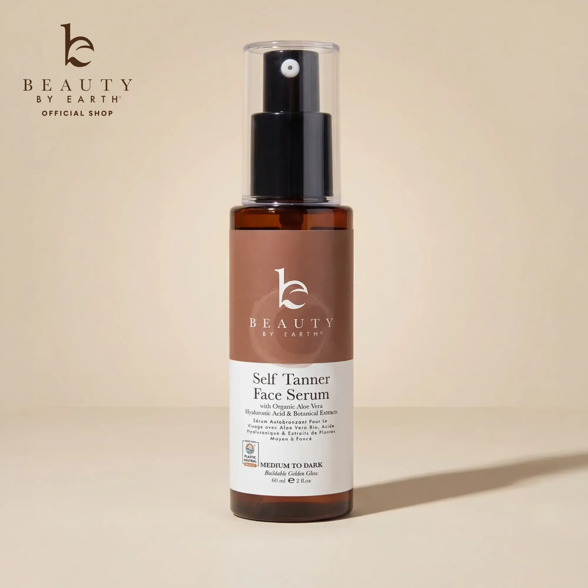 Beauty by Earth Self Tanner Face Serum - USA Made Hydrating Tanning Serum Natural Ingredients for All Skincare Sunless Golden Safe Bronze Tan
