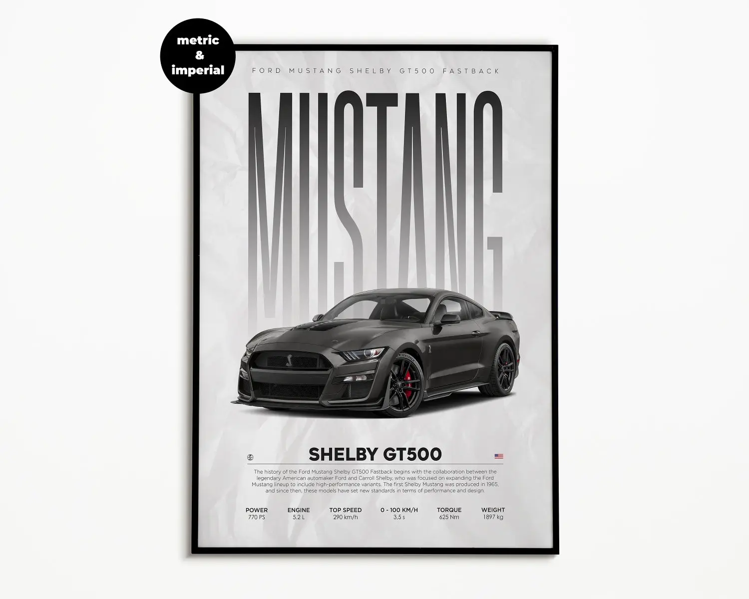 Ford mustang Poster, Shelby Poster Hyper Auto Poster, Super Auto Druck, Kunstdruck, Poster, Wohnkultur, Wanddekoration Decor Room