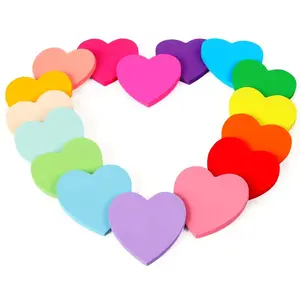 16 Pack Of Colorful Heart-Shaped Sticky Notes - 480 Sheets, 30 Sheets Per Book, Adhesive Reminder Pads for Organization And Planning, Ideal for Home, Office, Or Classroom Use