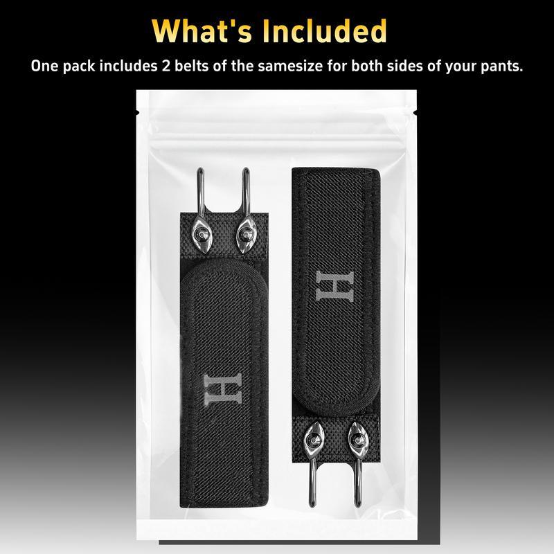 2PCS Tactical Metal Hook Elastic Belt (Unisex) - Buckle Invisible Design | Soft Adjustable Side  belt