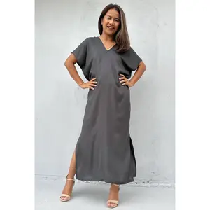 Callie Petite Kaftan in Gray