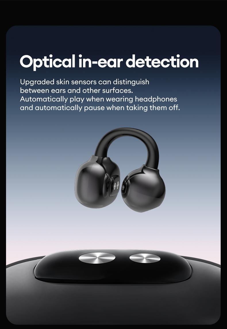 HYUNDAI Hbuds Bluetooth Heart Rate Earphones, supporting heart rate and blood oxygen detection, equipped with optical in ear detection, IPX5 waterproof and sweat proof, very suitable for outdoor sports