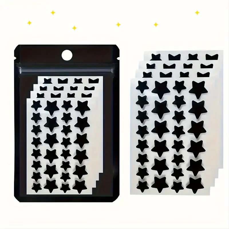 Star Shape Concealer Stickers, acne patches，Suitable for Holiday Party Concealer and Decoration, Face Painting Makeup Party Supplies
