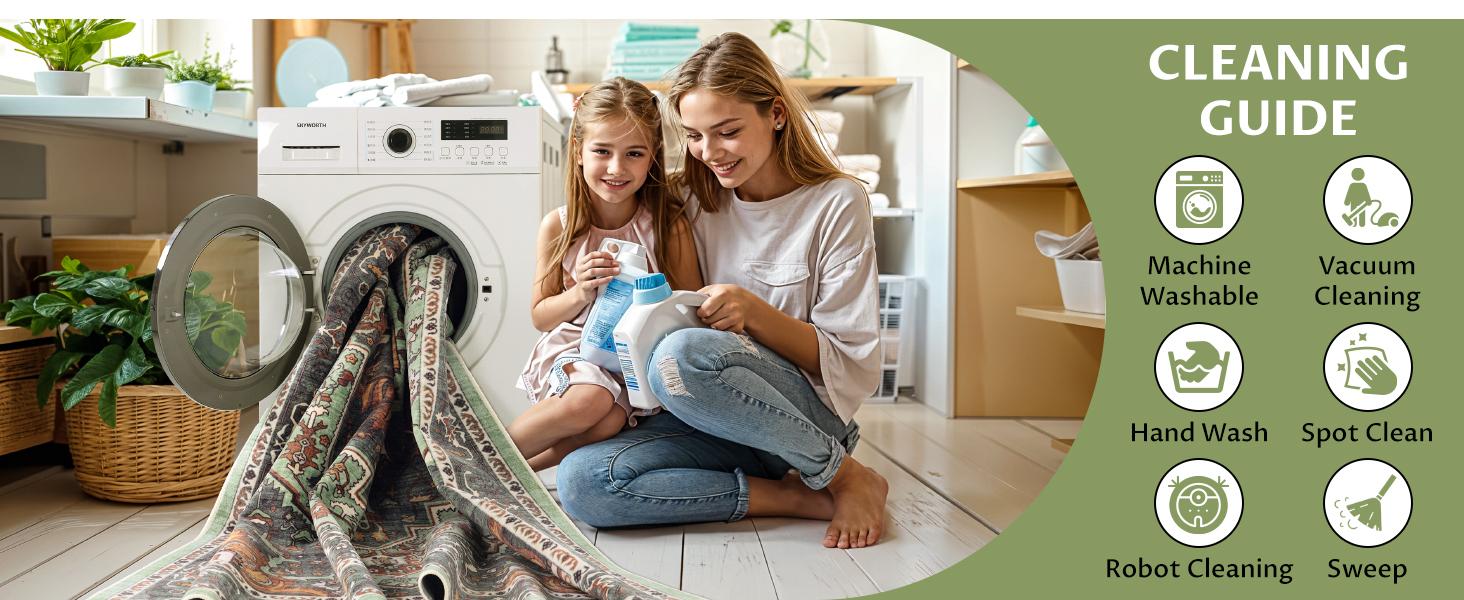 Shilucheng Neutral Vintage Absorbent Soft Rug, Machine Washable Decorative Area Rug, Non-Shedding Durable Sisal Carpet for Living Room Bedroom