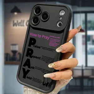 Prayer Guide Pink Case for iPhone 17 Air 16 16e 15 14 13 12 11 Pro Max Plus XS X Shockproof Silicone Softcase Pocket-Friendly Protection