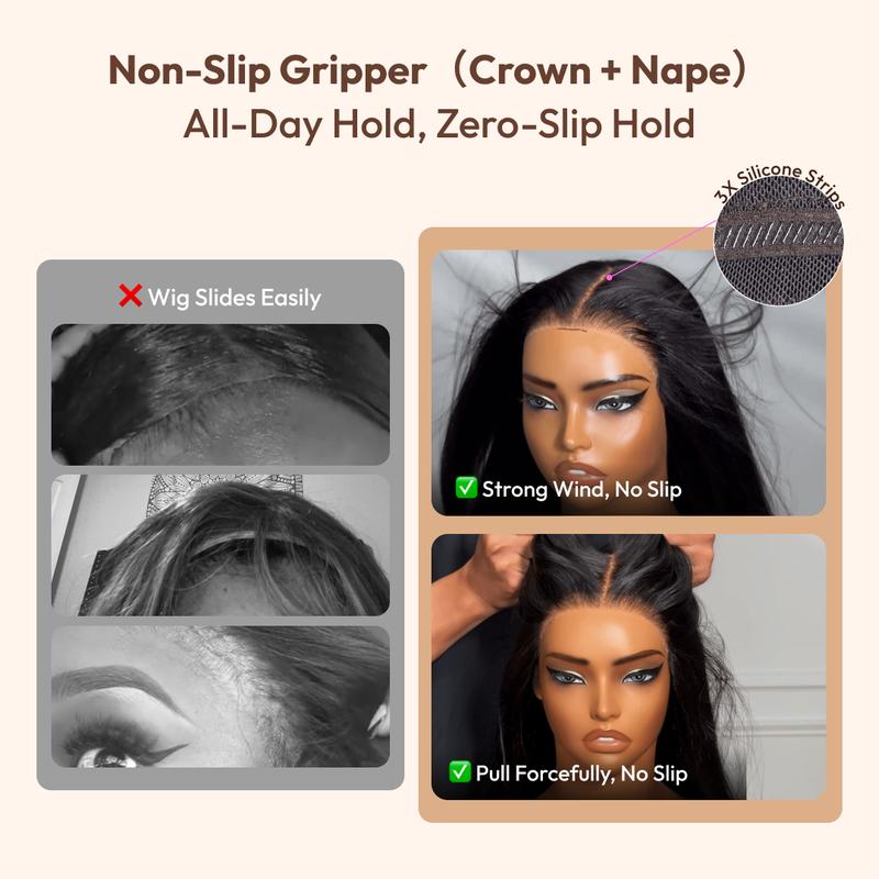 UNice Pre Everything Glueless Yaki Straight Wig 7x5 HD Lace Closure Human Hair Wigs With Knotless Beginner Friendly ##tiktokshopjumpstartsale