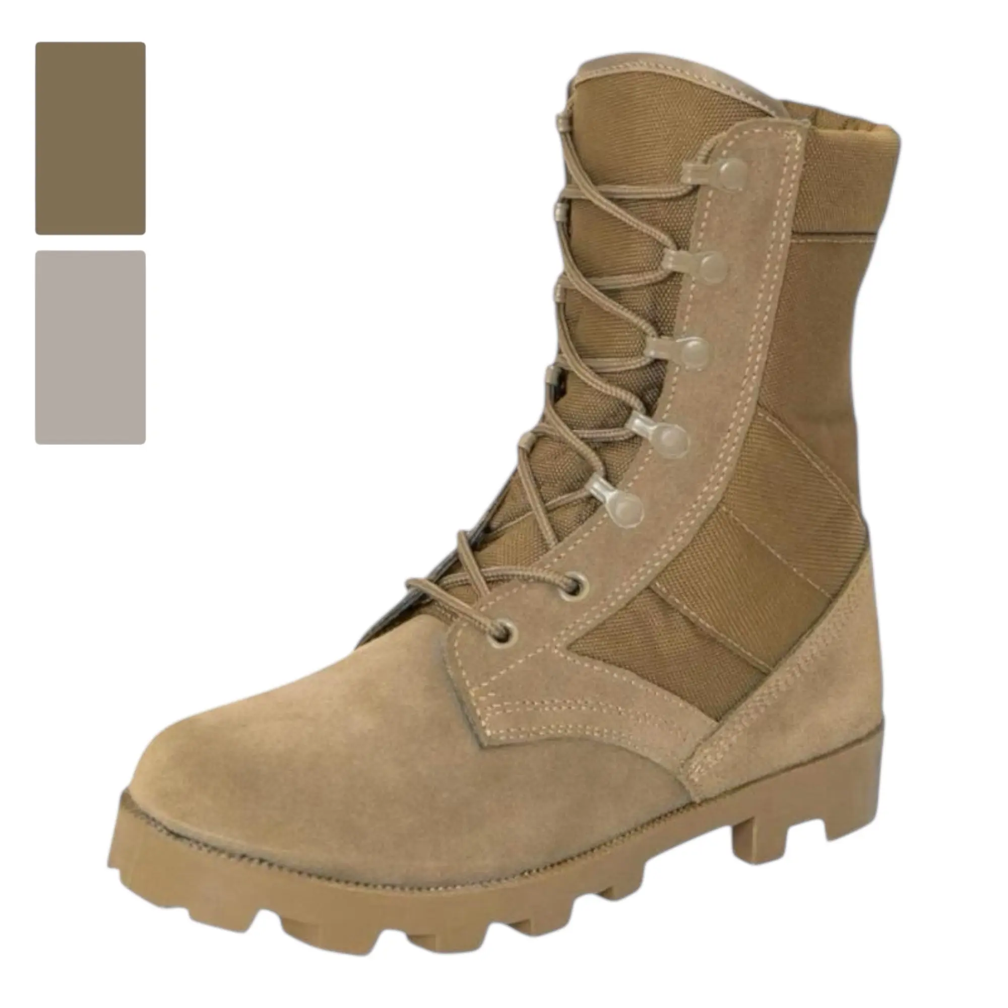 ROTHCO Men's 8-Inch Speedlace Jungle Boots - Leather & Canvas Tactical Footwear with Steel Shank and Non-Slip Panama Outsole, Tactical Shoes, Laces, Nylon, Athletic, Combat Shoes, Rugged Style