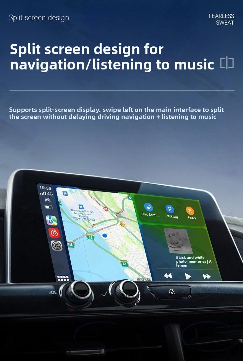 2026 New Smart two-in-one in-car connectivity box Wireless CarPlay Adapter - iPhone & Android Compatible with Fast No-Delay Link, Hands-Free Calling holiday gifts decor cool cover Car Gadgets car stuff car  Decoration Automotive Interior accessories car